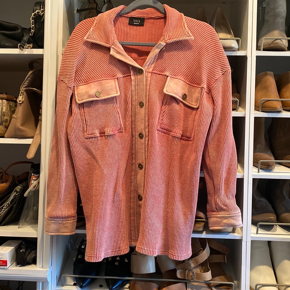 Vici Rigo Cotton Button Down Shacket